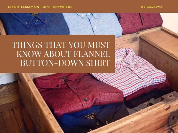 Things That You Must Know About Flannel Button-down Shirt