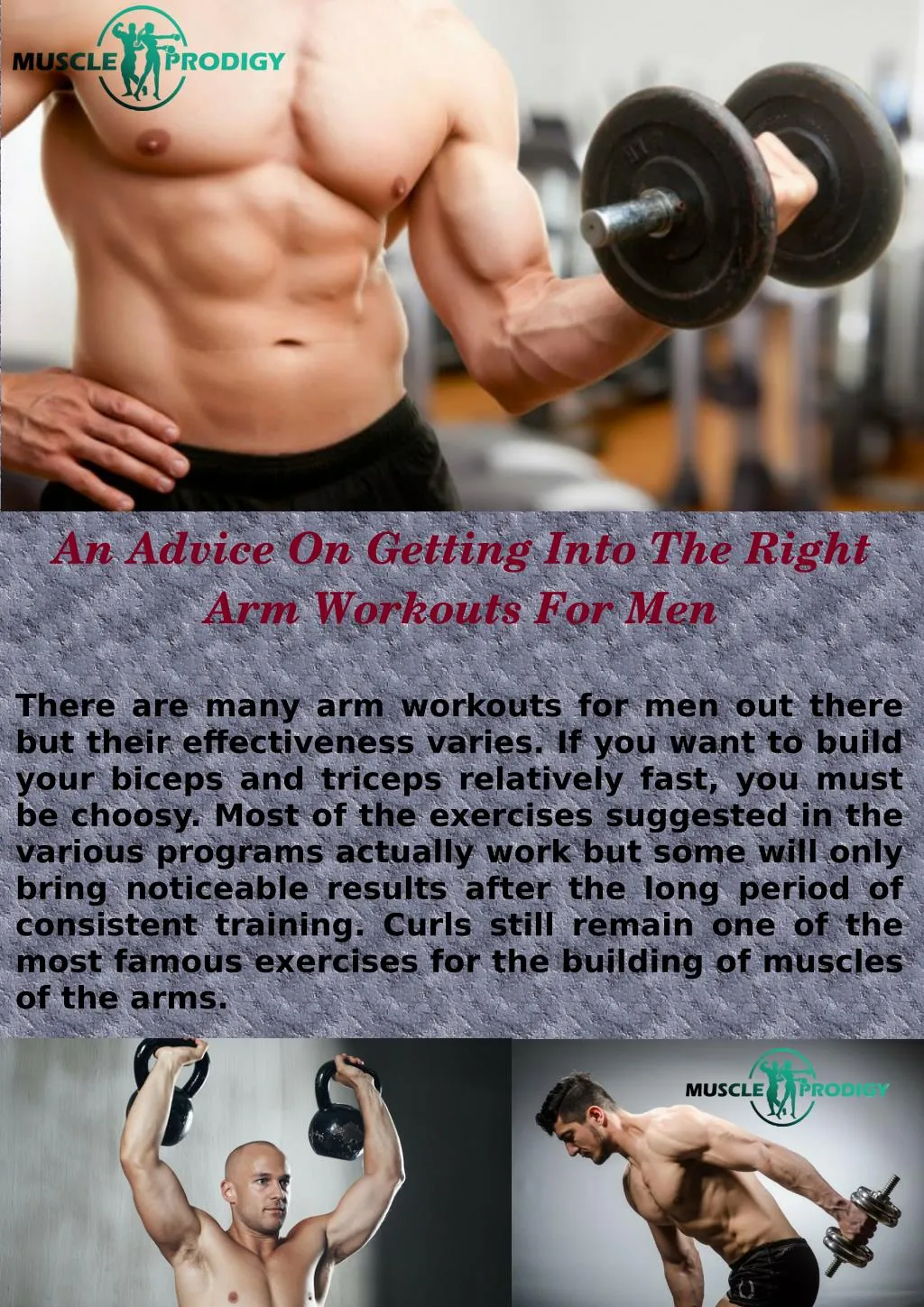 an advice on getting into the right arm workouts
