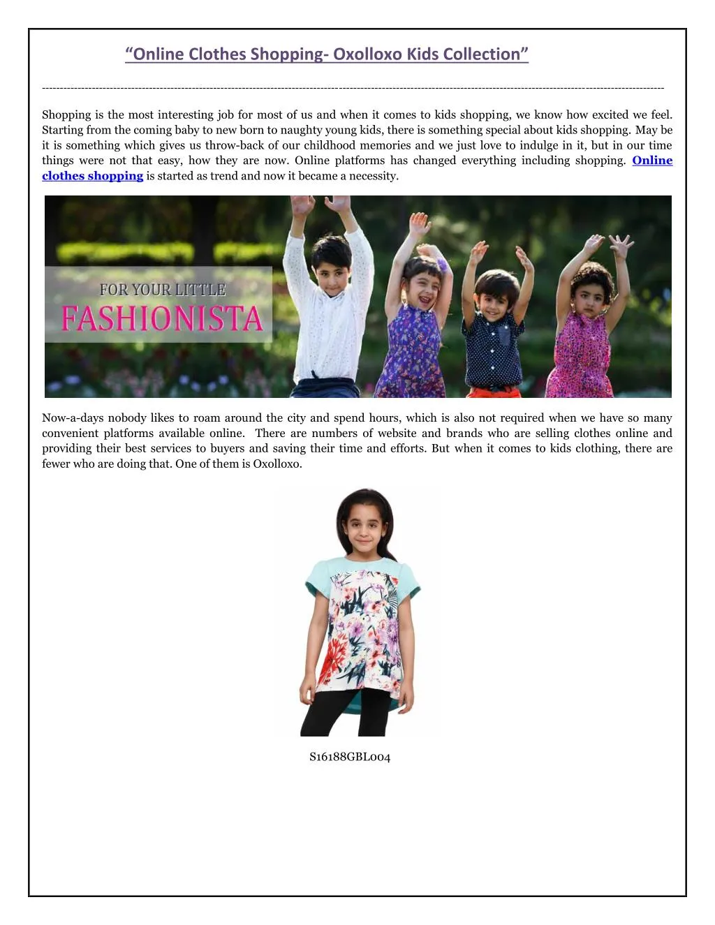 online clothes shopping oxolloxo kids collection