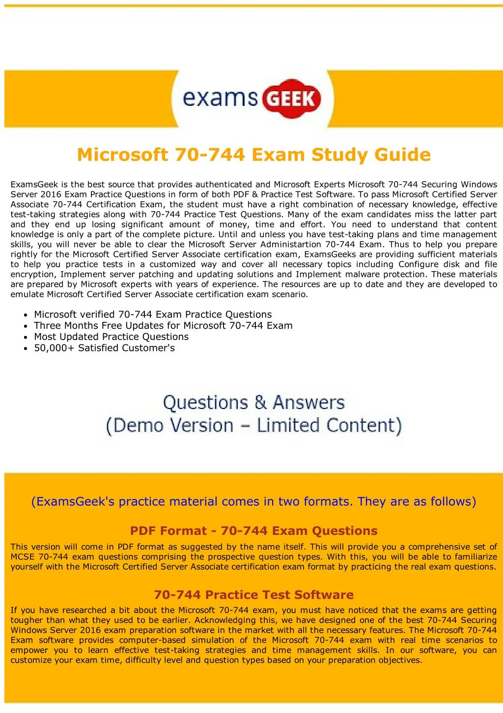 microsoft 70 744 exam study guide