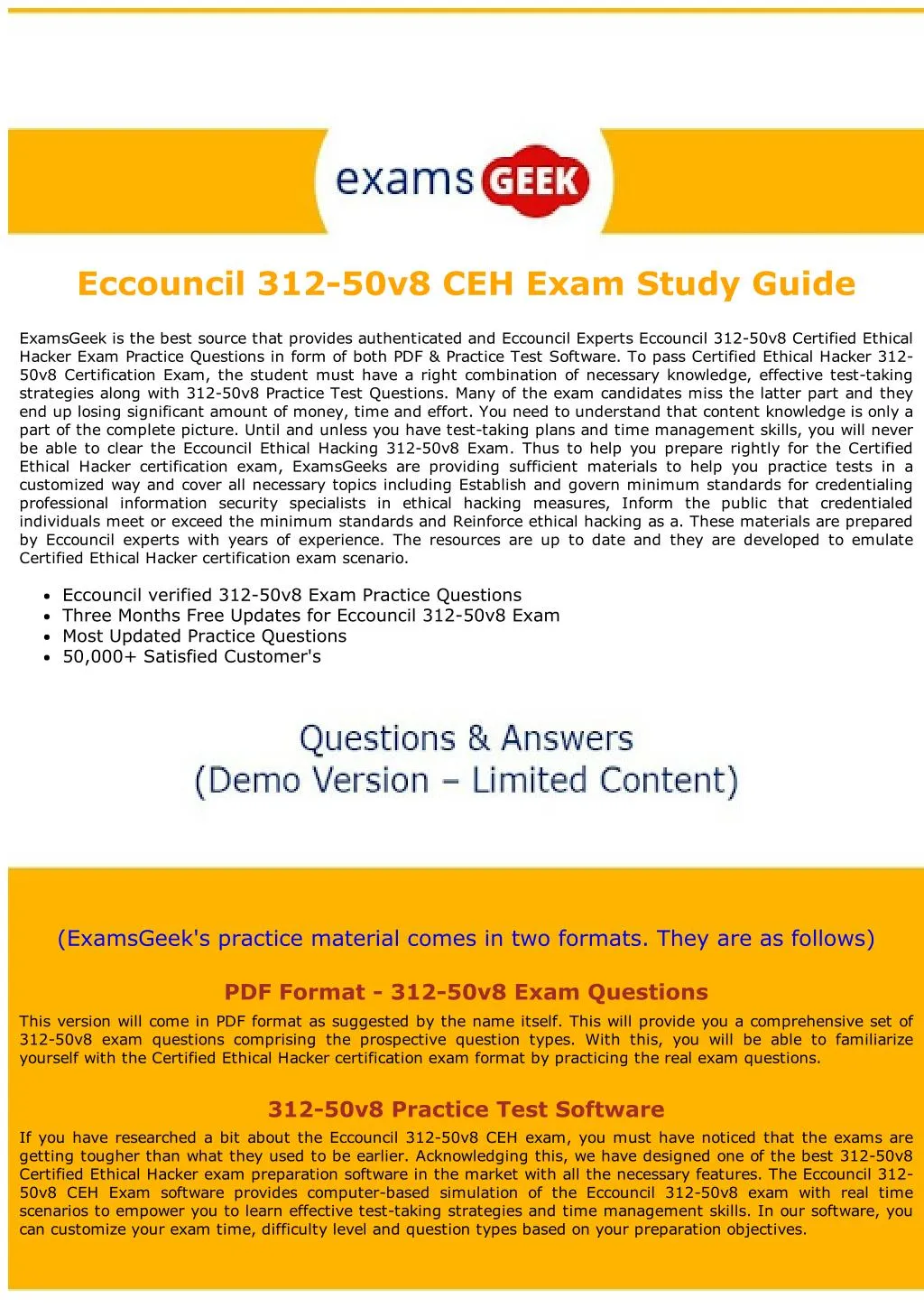 eccouncil 312 50v8 ceh exam study guide