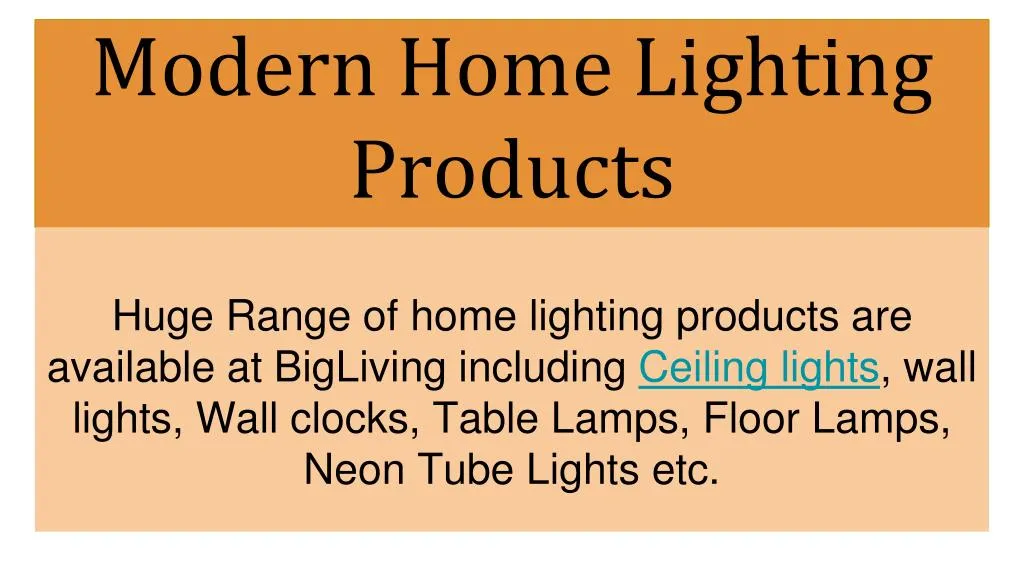 modern home lighting products