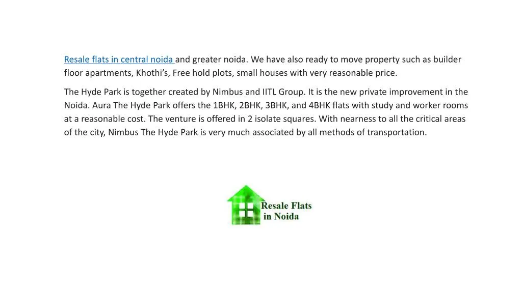 resale flats in central noida and greater noida