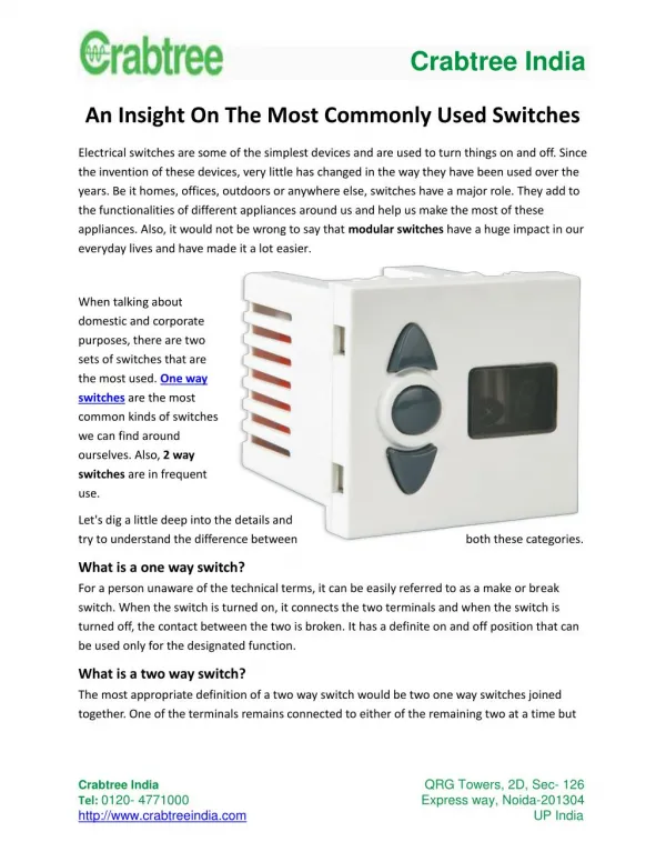 An Insight On The Most Commonly Used Switches