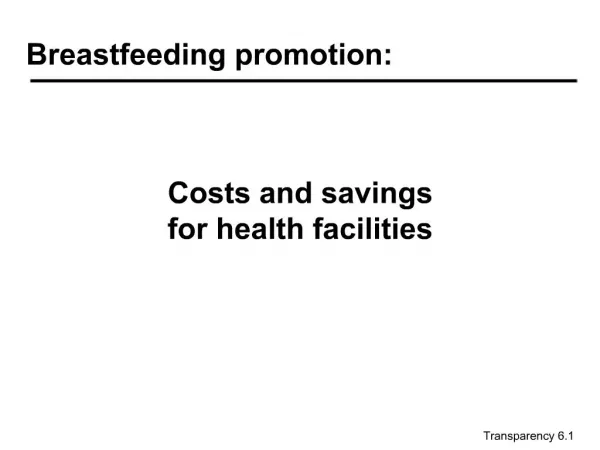 Breastfeeding promotion: