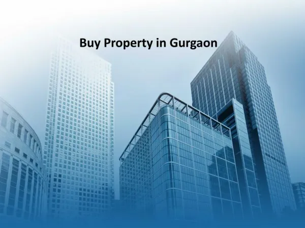 Buy Property in Gurgaon