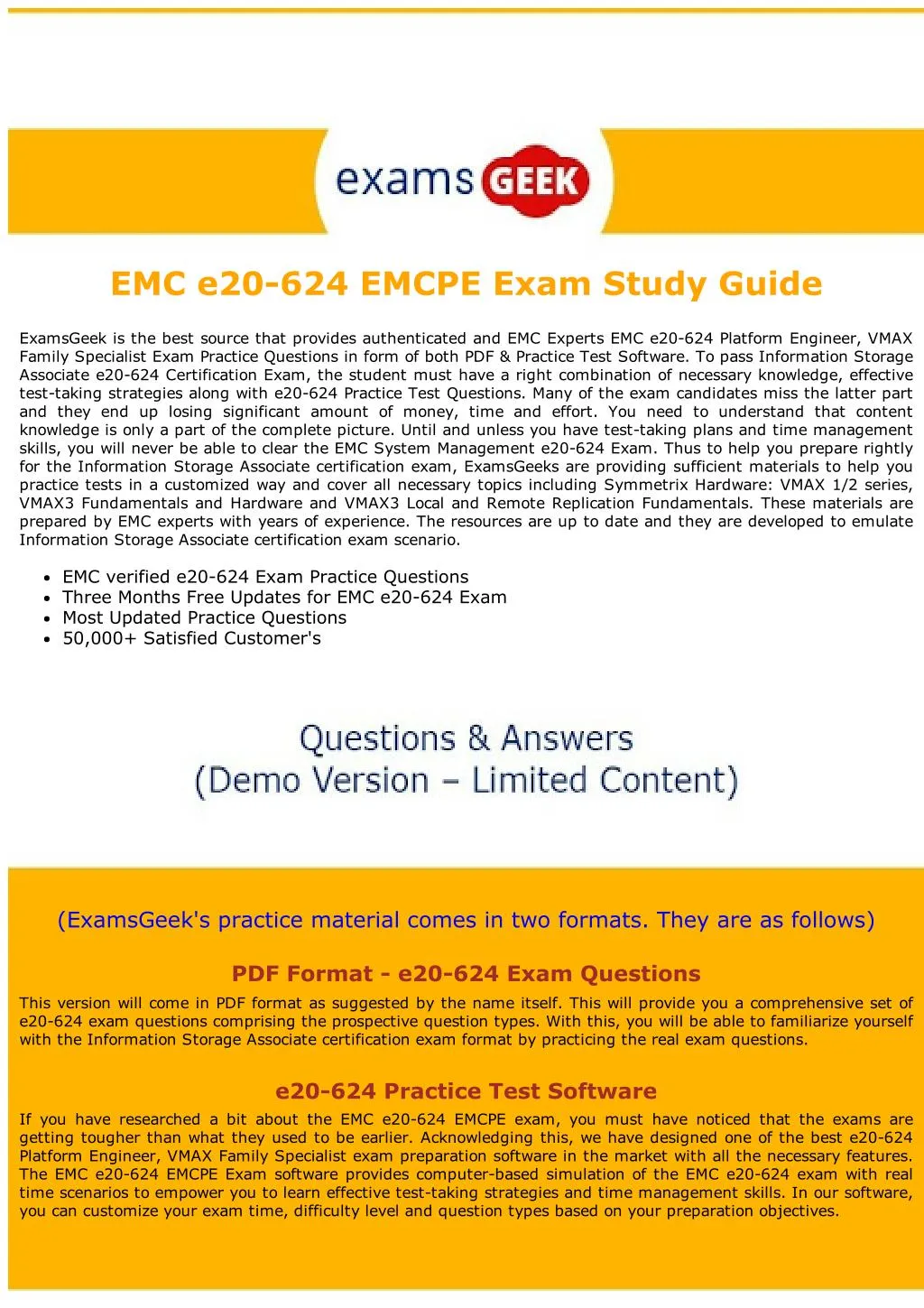 emc e20 624 emcpe exam study guide