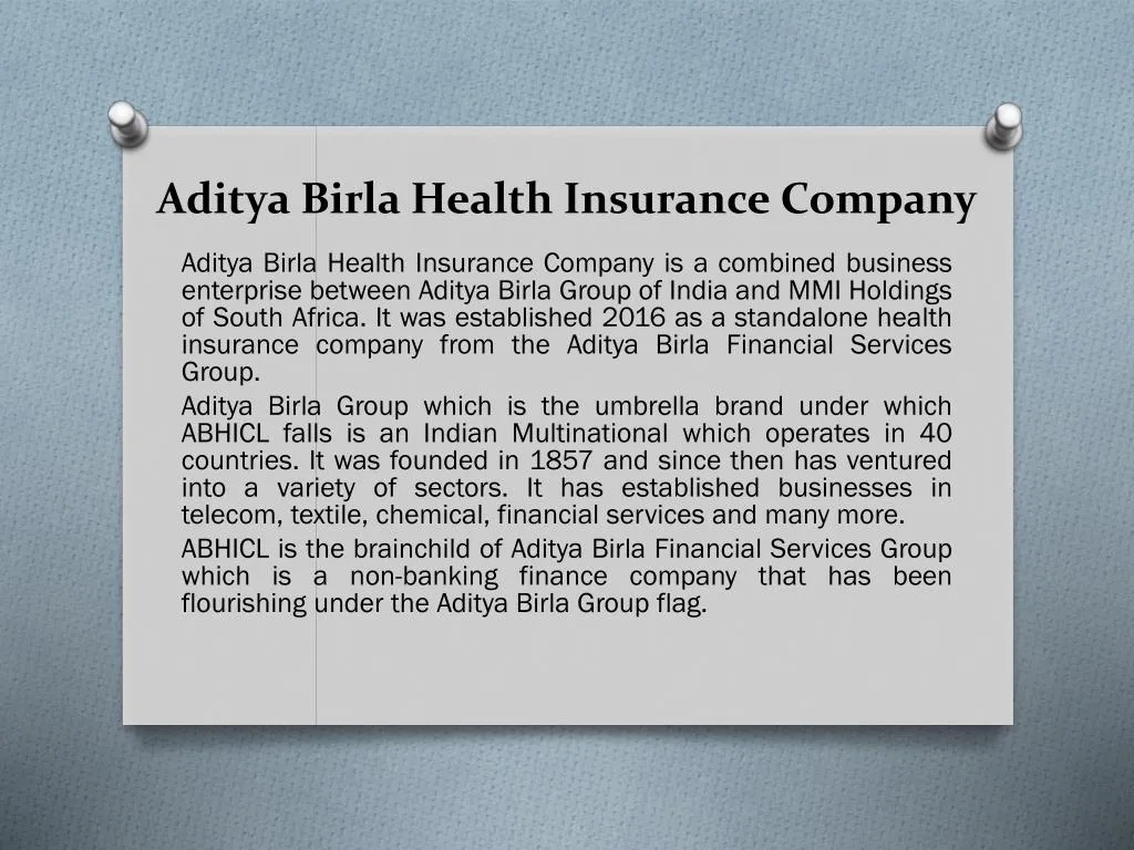 aditya birla health insurance company