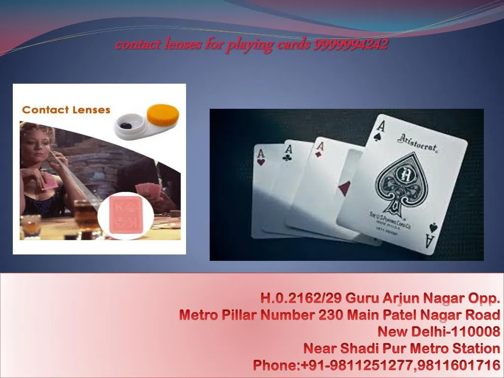 contact lenses for playing cards 9999994242