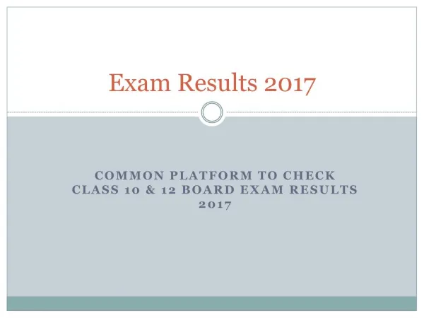 Exam Results 2017