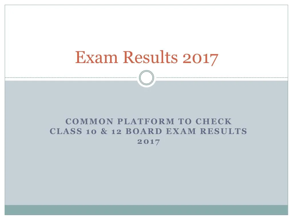 exam results 2017