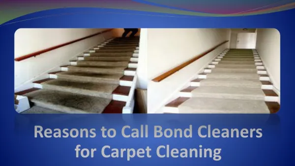 Reasons to Call Bond Cleaners for Carpet Cleaning