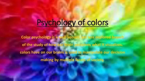 About - Psychology of Colors