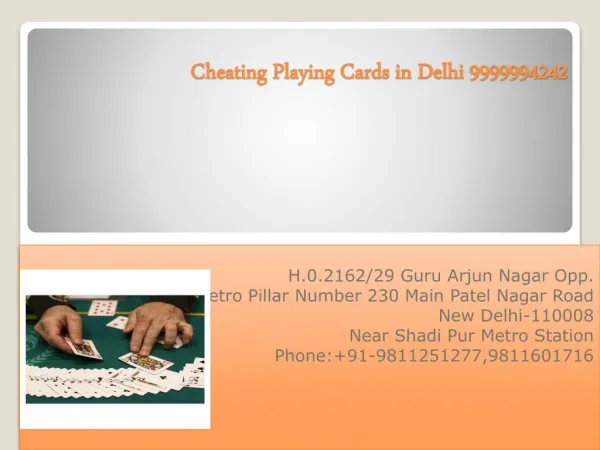 cheating playing cards in Delhi