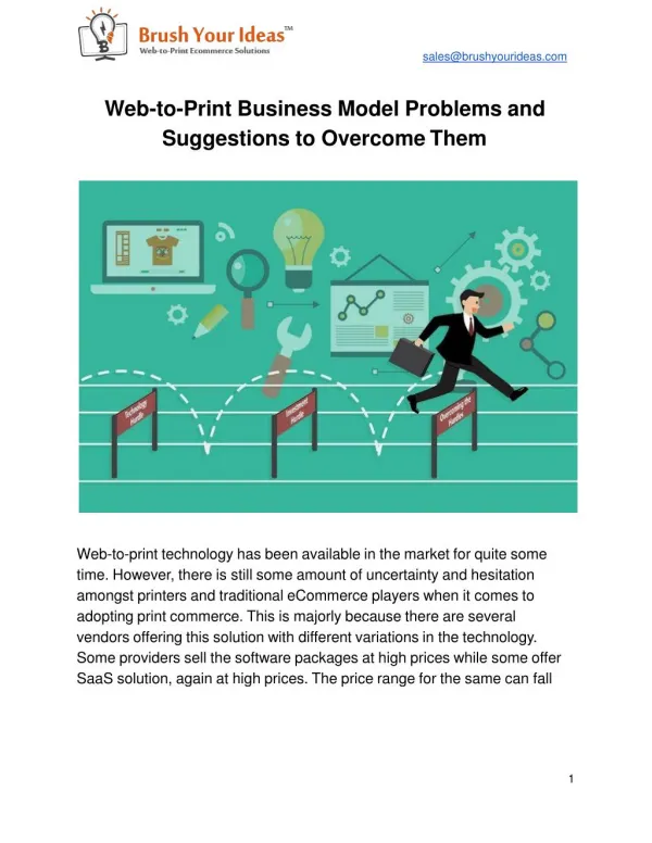 Web-to-Print Business Model Problems and Suggestions to Overcome Them