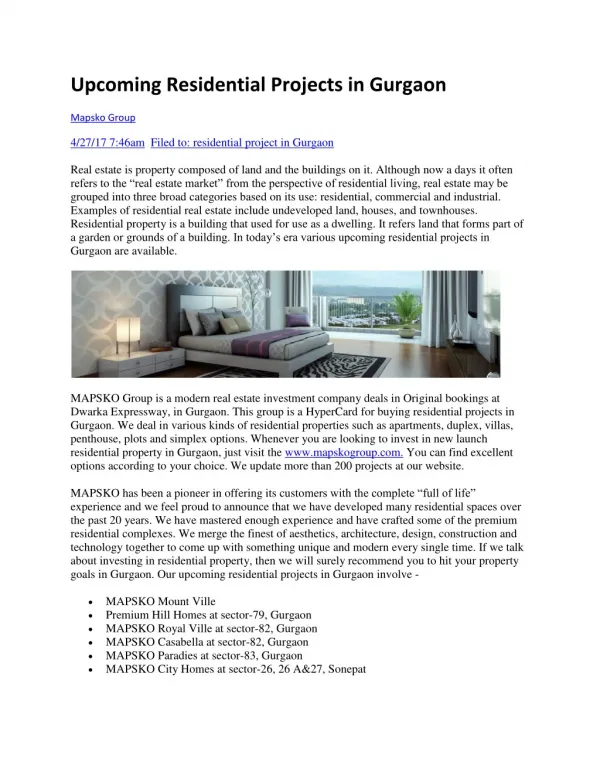 PPT - Buy Upcoming Luxury Residential Projects In Gurgaon PowerPoint ...