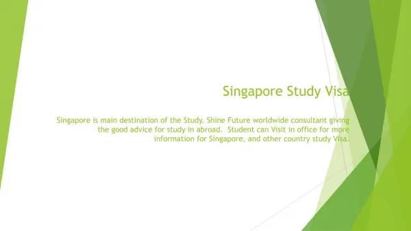 Singapore Study Visa