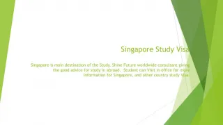 Singapore Study Visa - slide 1