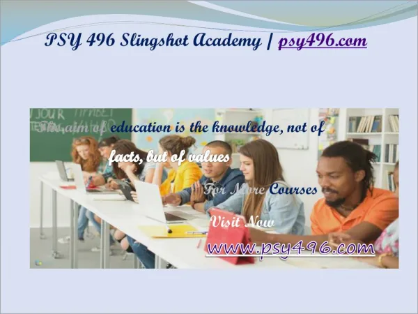 PSY 496 Slingshot Academy / psy496.com