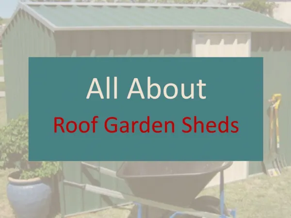All about Roof Garden Sheds