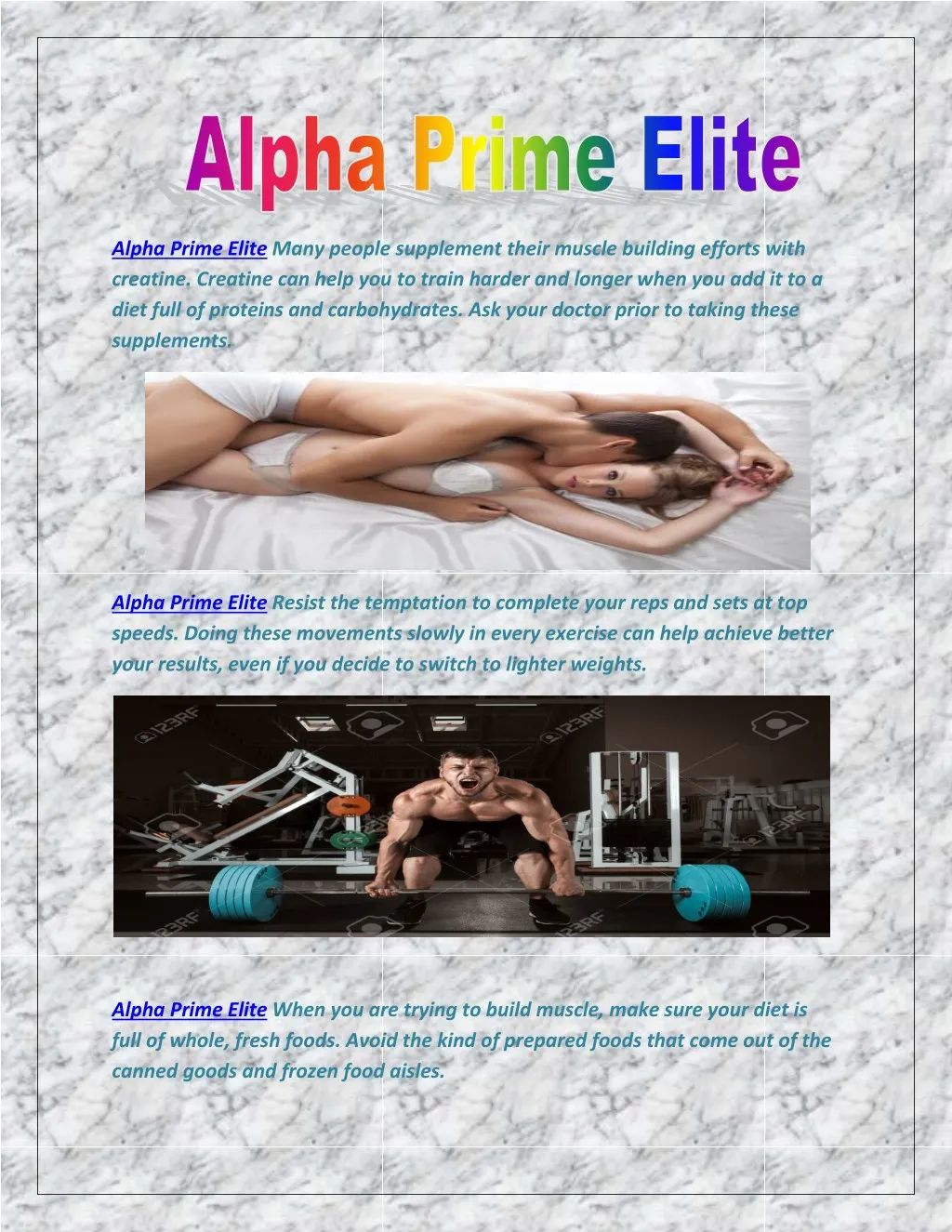 alpha prime elite many people supplement their