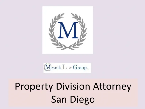 Property Division Attorney San Diego