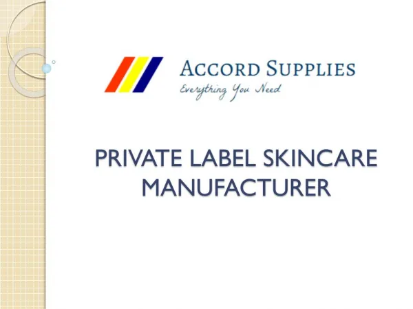 Buy Private Label Skincare In Singapore | Accord Supplies