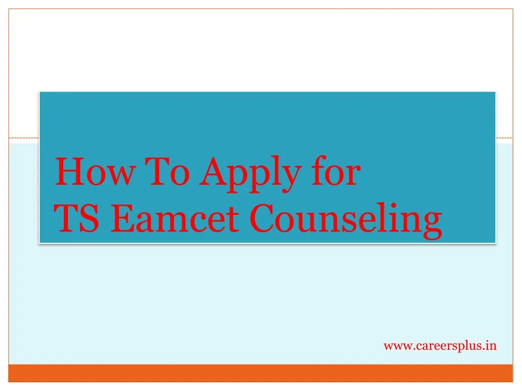 how to apply for ts eamcet counseling