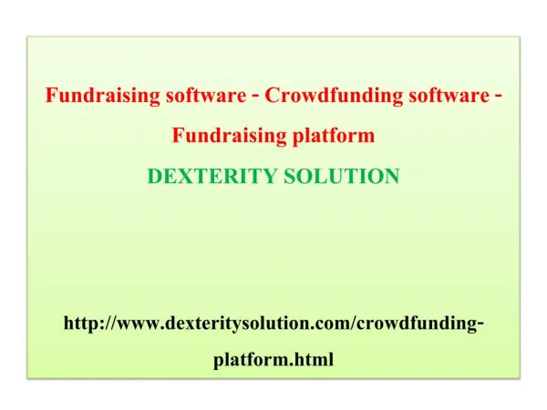 Fundraising software - crowdfunding software - fundraising platform