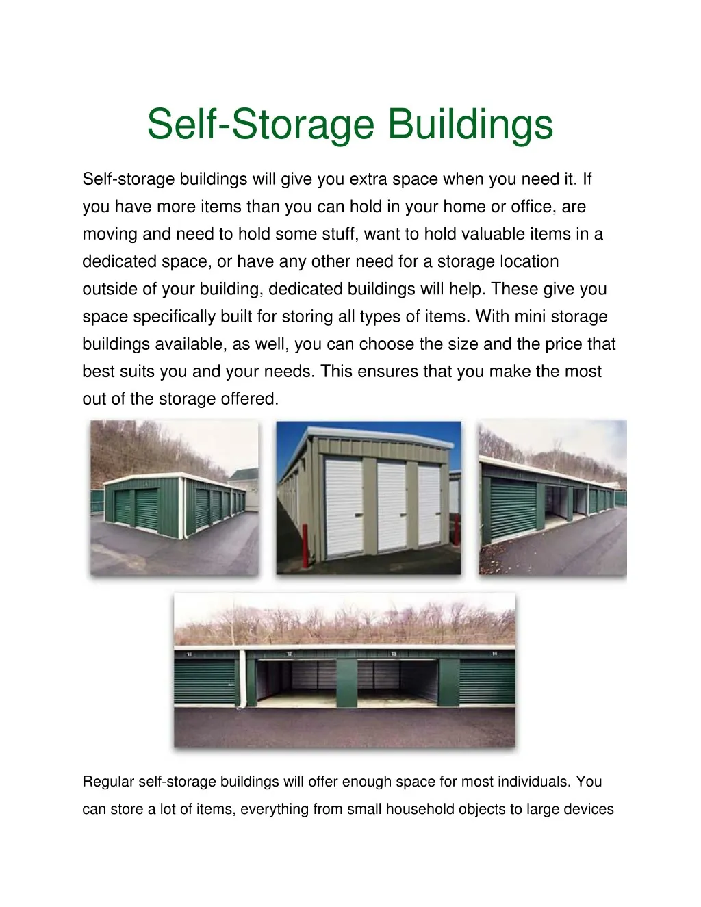 self storage buildings
