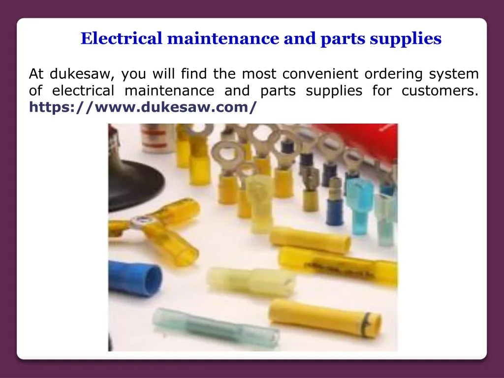 electrical maintenance and parts supplies