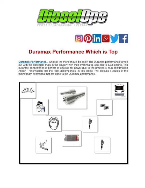 Duramax Performance Which is Top