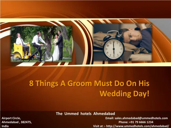 8 Things A Groom Must Do On His Wedding Day!