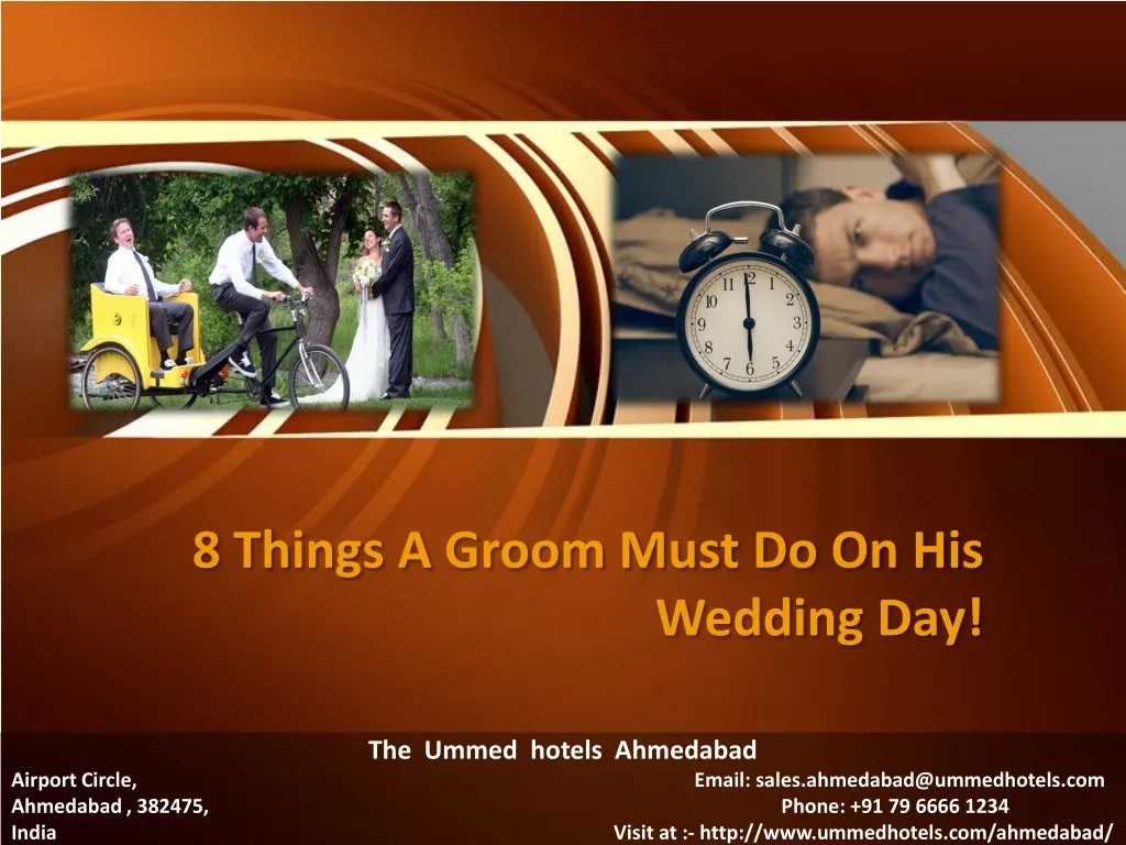 8 things a groom must do on his