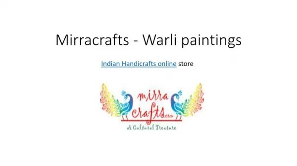 Buy Warli Paintings at online store for Indian Handicrafts Mirracrafts