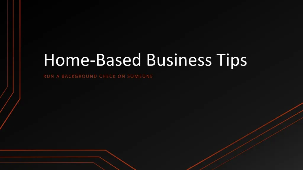 home based business tips