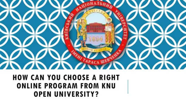 How can You Choose A Right Online Program from KNU Open University