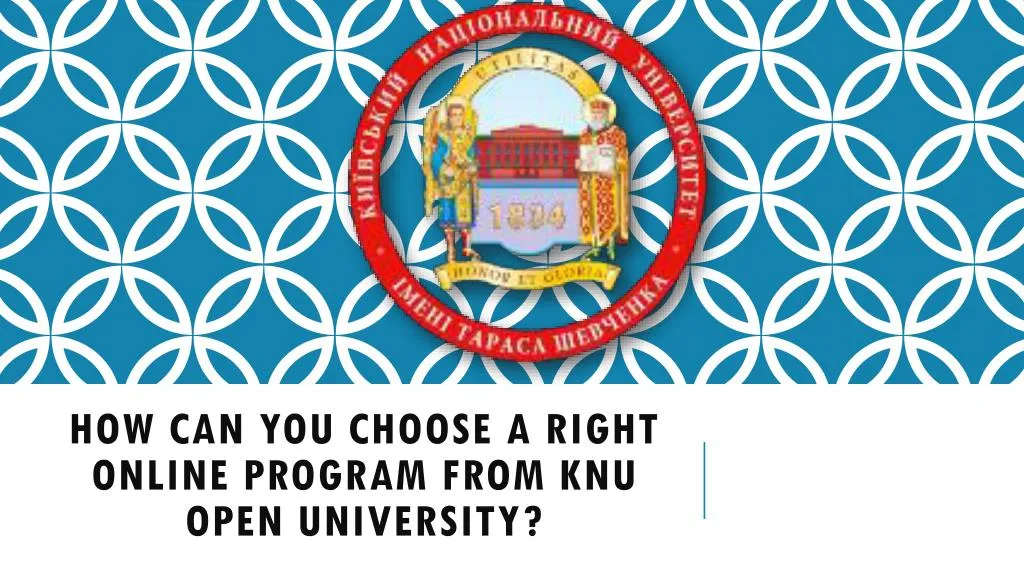 how can you choose a right online program from knu open university