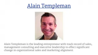 Alain Templeman - slide 1