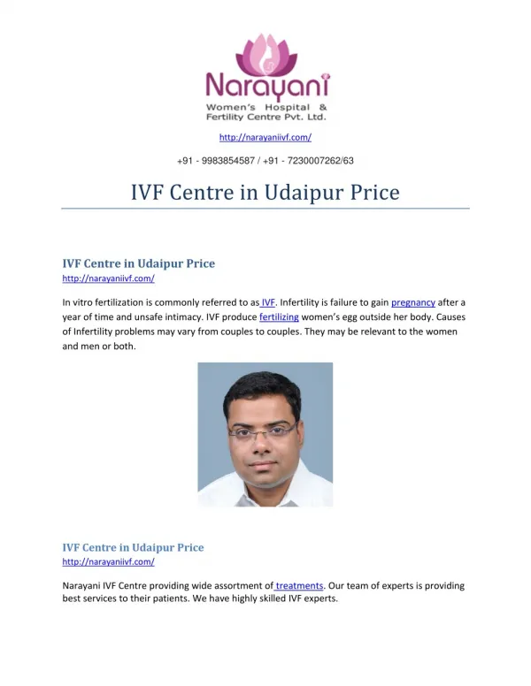 Ivf centre in udaipur price