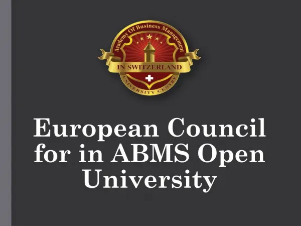 European Council for in ABMS Open University