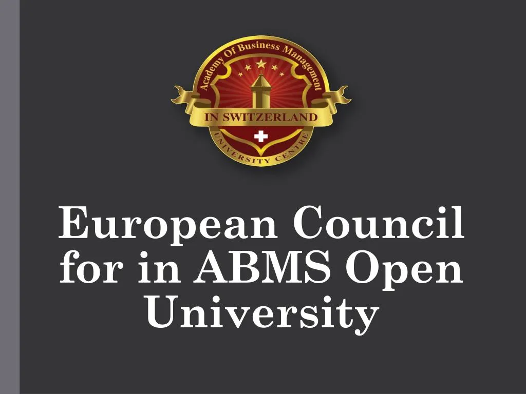 european council for in abms open university