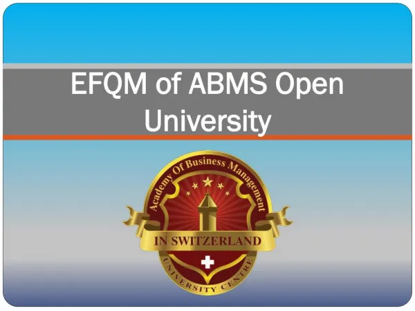 EFQM of ABMS Open University