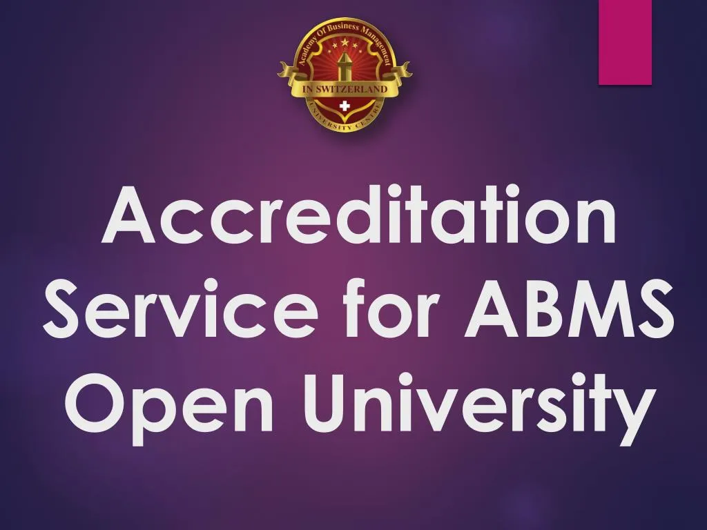 accreditation service for abms open university