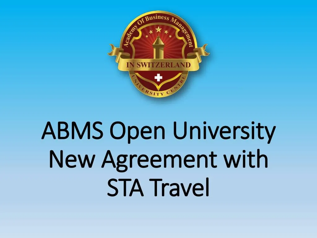 abms open university new agreement with sta travel
