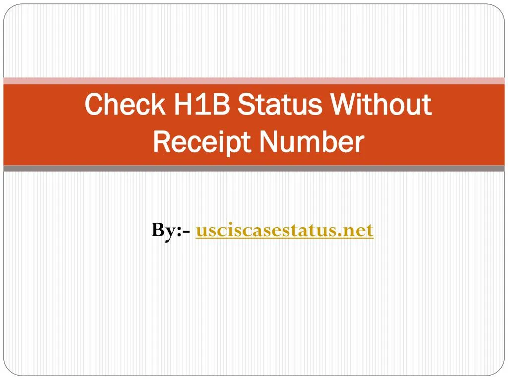 check h1b status without receipt number