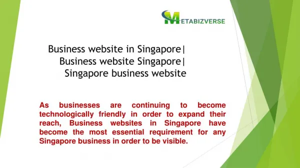 Business website in Singapore| Business website Singapore| Singapore business website| Business website developer Singap