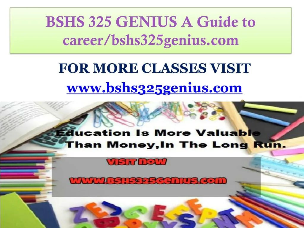 bshs 325 genius a guide to career bshs325genius com