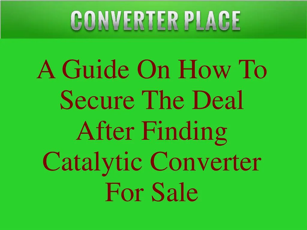 a guide on how to secure the deal after finding