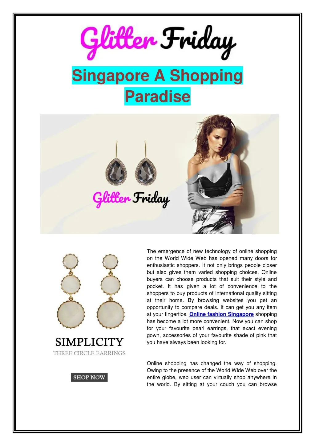 singapore a shopping paradise